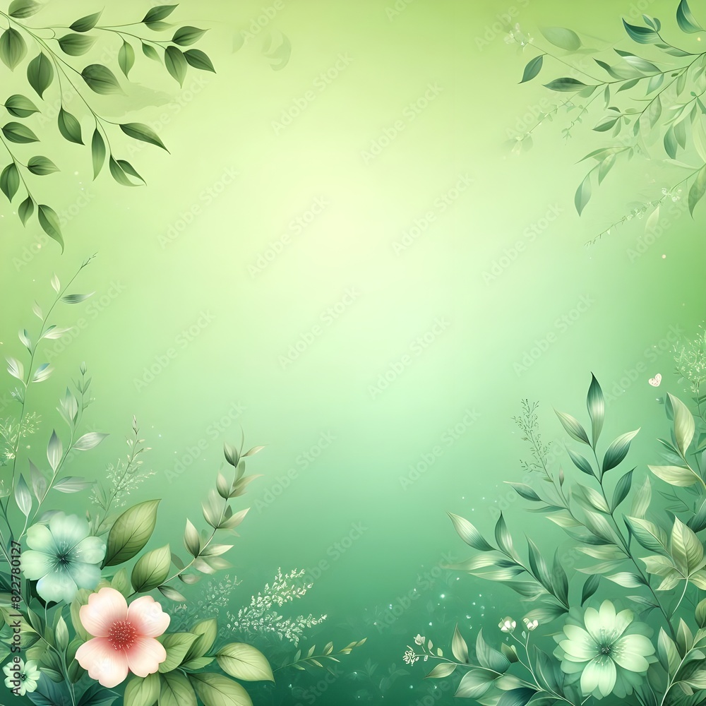 Green background image with green plants and green background Green background image with green plants and green background