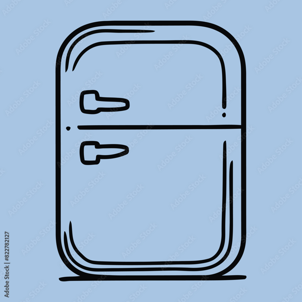 A simple line icon for refrigerators. A simple line icon for refrigerators.