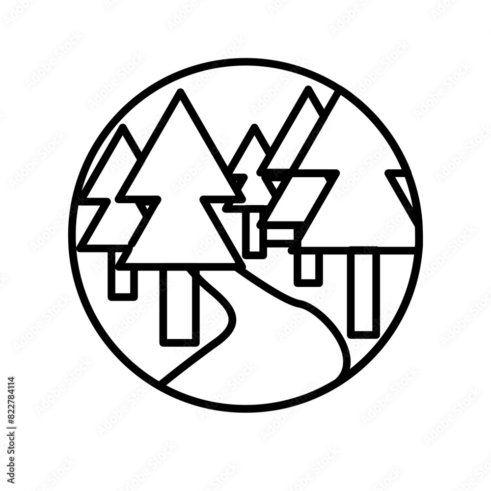 Fototapeta premium forest icon