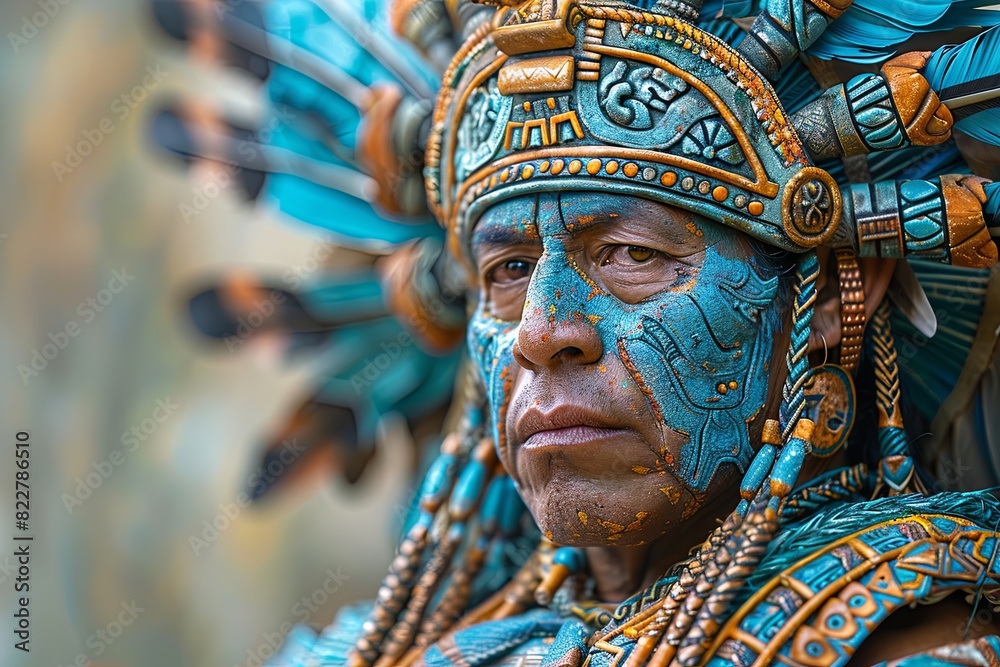 Majestic Aztec Ruler: Strength and Elegance Eternal