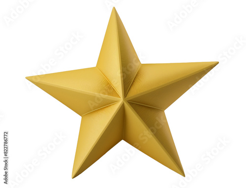 golden yellow star isolated