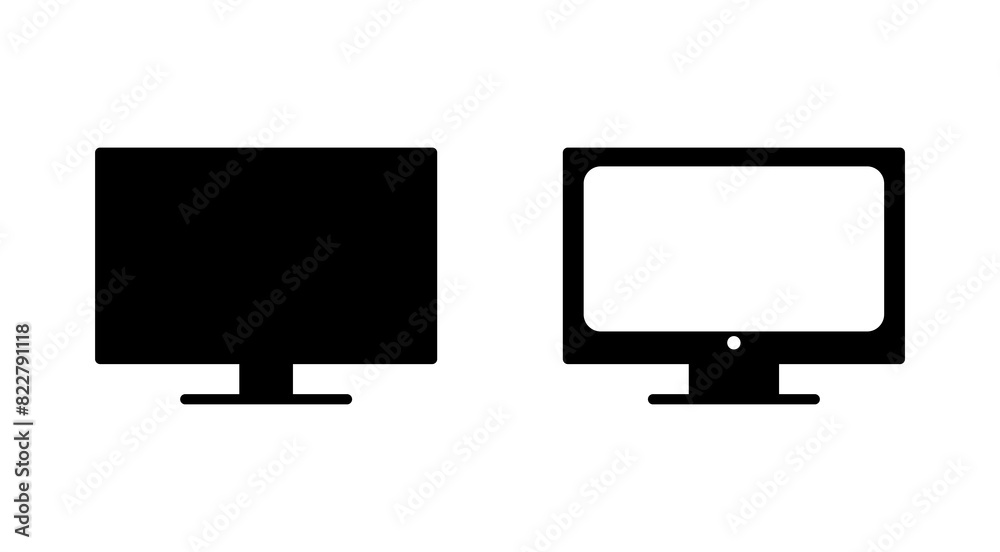 Tv icon set. television icon vector Tv icon set. television icon vector