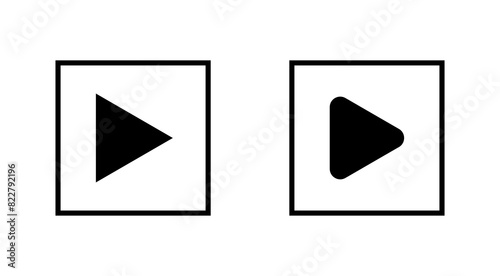 Free Download Play Icon set. Play button vector icon - GFXLoad