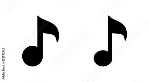Music icon set. note music icon vector. tone icon