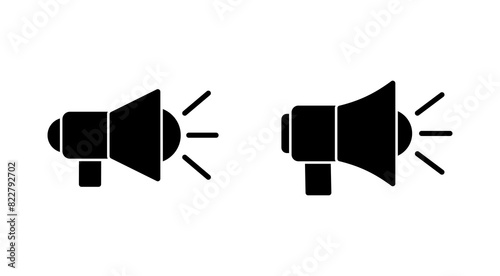 Megaphone icon set. Loudspeaker icon vector.
