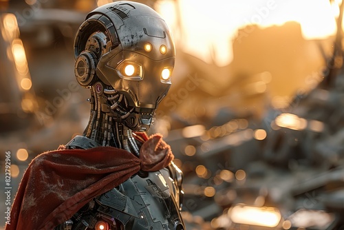 Diabolical Cyborg: Adaptive Armor in Ruins