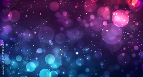 Abstract Blurred Background with Colorful Bokeh Lights