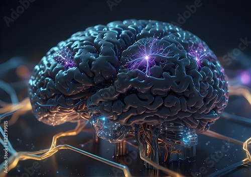 Neural Illumination: Brain-shaped Network Connected to Luminous Video Card