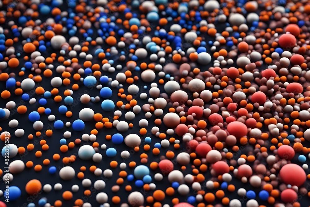 Nanoparticles for drug delivery, medication release, targeted therapy, liquid medium, colorful particles, cellular interaction, advanced medical technology Nanoparticles for drug delivery, medication release, targeted therapy, liquid medium, colorful particles, cellular interaction, advanced medical technology