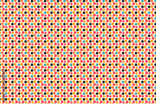Simple colorful polka dot pattern