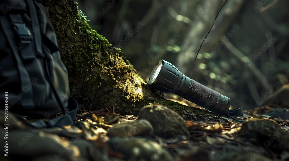 Fototapeta premium a tree trunk with a green cap, Generative AI illustrations.
