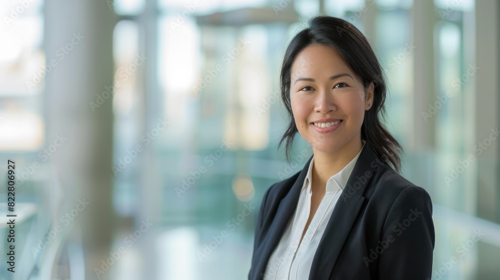 Confident business professional smiling at the camera in a modern, well-lit office setting. Half-body shot with floor-to-ceiling windows softly blurred in the background, highlighting approachability. Confident business professional smiling at the camera in a modern, well-lit office setting. Half-body shot with floor-to-ceiling windows softly blurred in the background, highlighting approachability.