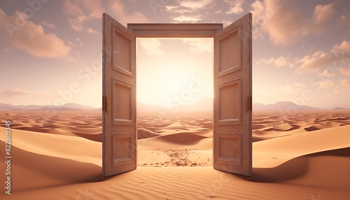 A door to heaven with tGateway to Paradise: Sunlit Entrance to Heavenly Realm Stock Photos on Adobe Stock"he sun shining, 