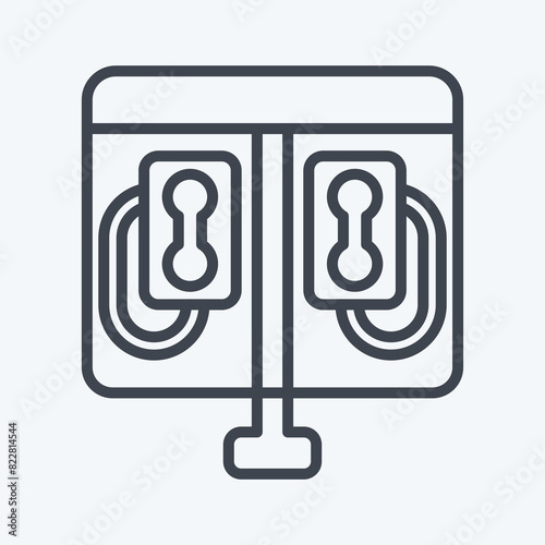 Icon Phone Booth. related to City symbol. line style. simple design illustration