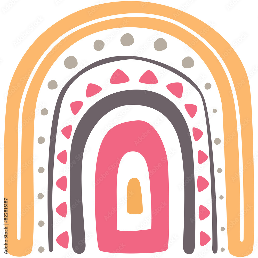 Boho rainbow png, colorful, retro Boho rainbow png, colorful, retro