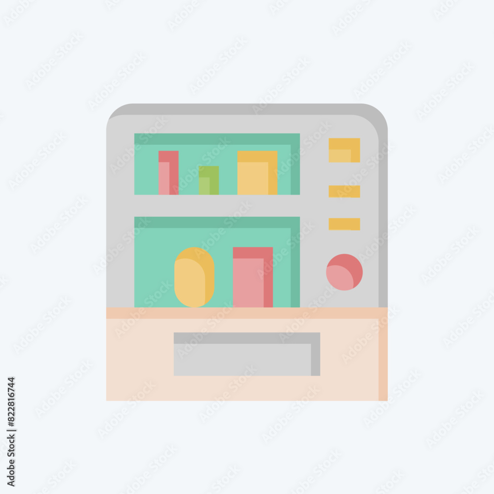 Icon Vending Machine. related to City symbol. flat style. simple design illustration