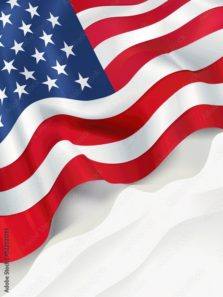 4th of july Poster design, copy space - generative ai 4th of july Poster design, copy space - generative ai