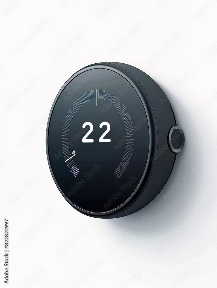 A smart thermostat with voice activation, enabling seniors to adjust home temperatures effortlessly A smart thermostat with voice activation, enabling seniors to adjust home temperatures effortlessly