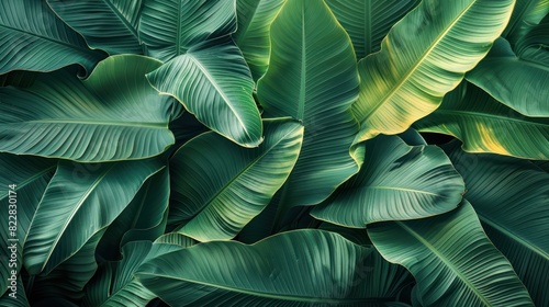 Exotic Banana Leaf Texture: A Stunning Tropical Background photo