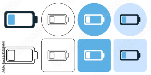 low battery power energy sign icon symbol ui and ux design, glyphs and stroke line icon