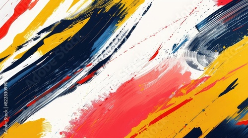 Abstract background with bold, diagonal brush strokes in contrasting colors