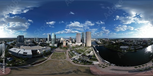Drone View of Downtown Tampa, Florida
