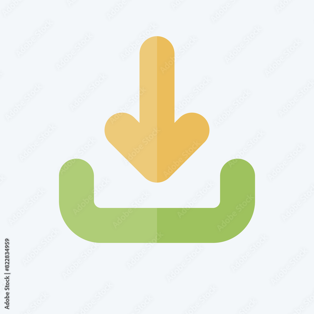 Icon Download. related to Button Download symbol. color mate style. simple design illustration Icon Download. related to Button Download symbol. color mate style. simple design illustration