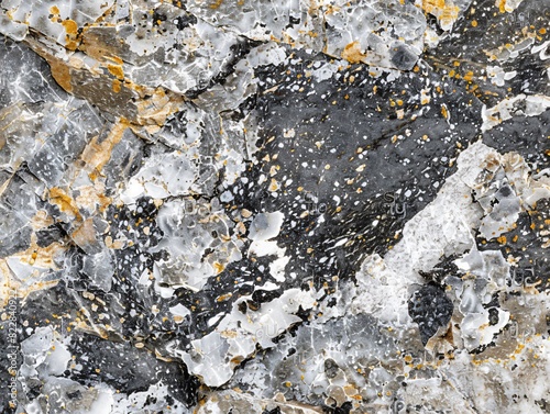 Marble Texture. Close-up of a marble surface with intermingling gray and gold patterns