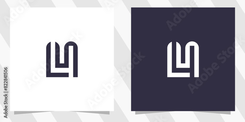 letter lm ml logo design