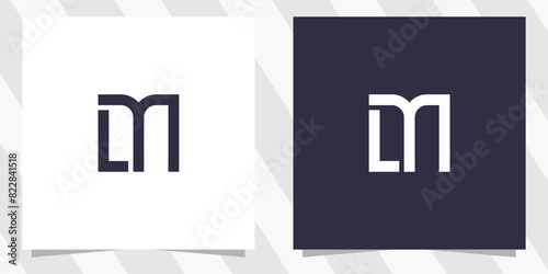 letter lm ml logo design
