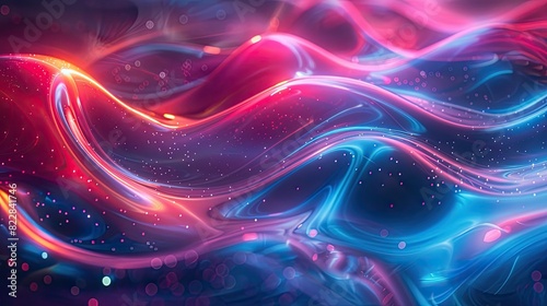 Electric neon waves in abstract motion