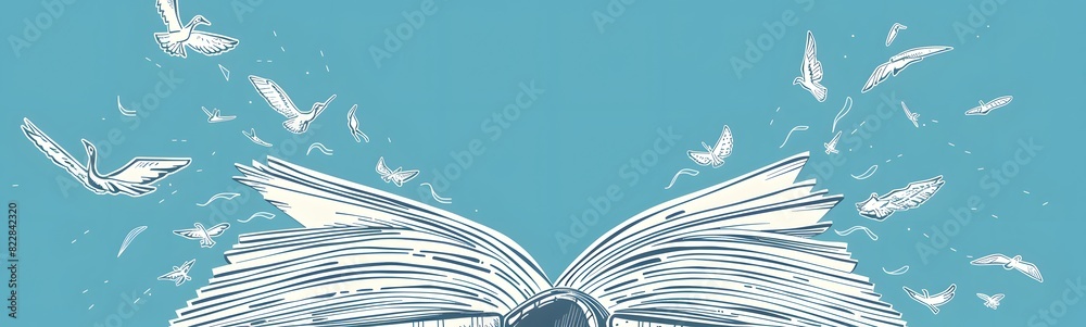 Covered opened book with pages. Vector illustration Covered opened book with pages. Vector illustration