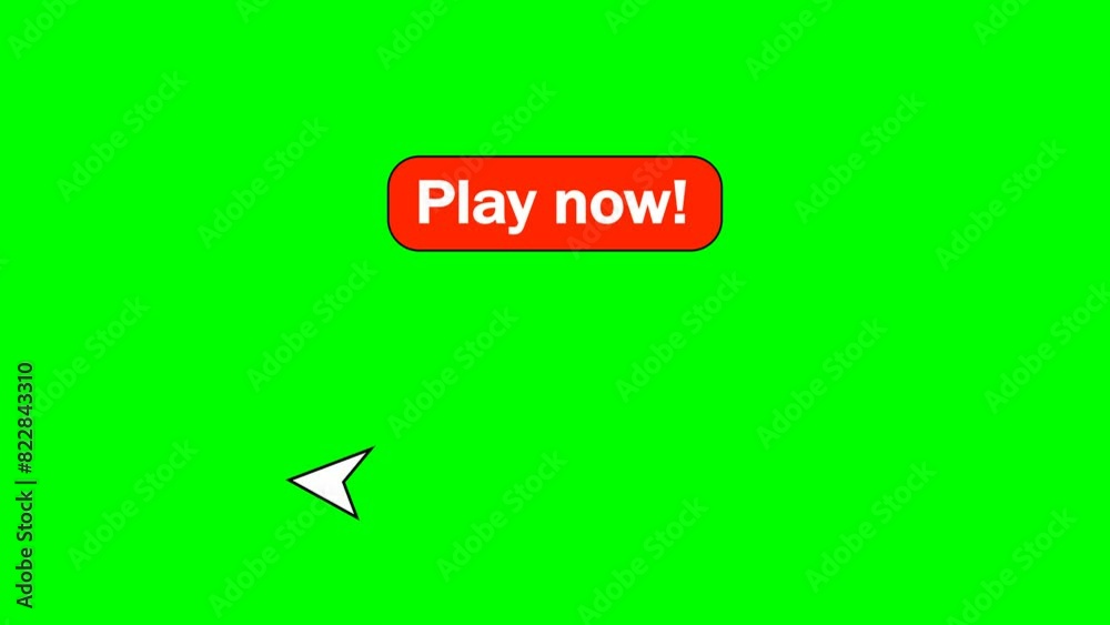 2D Design Play Now Button Animation: Isolated Background for Gaming ...