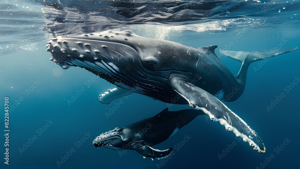 Obraz premium whale in the sea