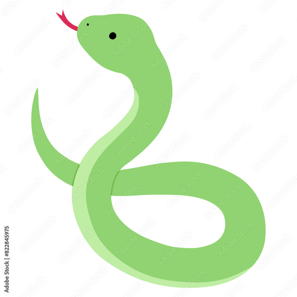 Fototapeta premium 蛇のベクターイラスト。干支、十二支、へび、年賀 