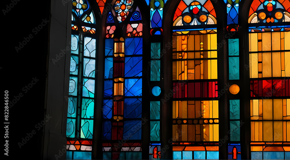 Church stained glass aesthetics background