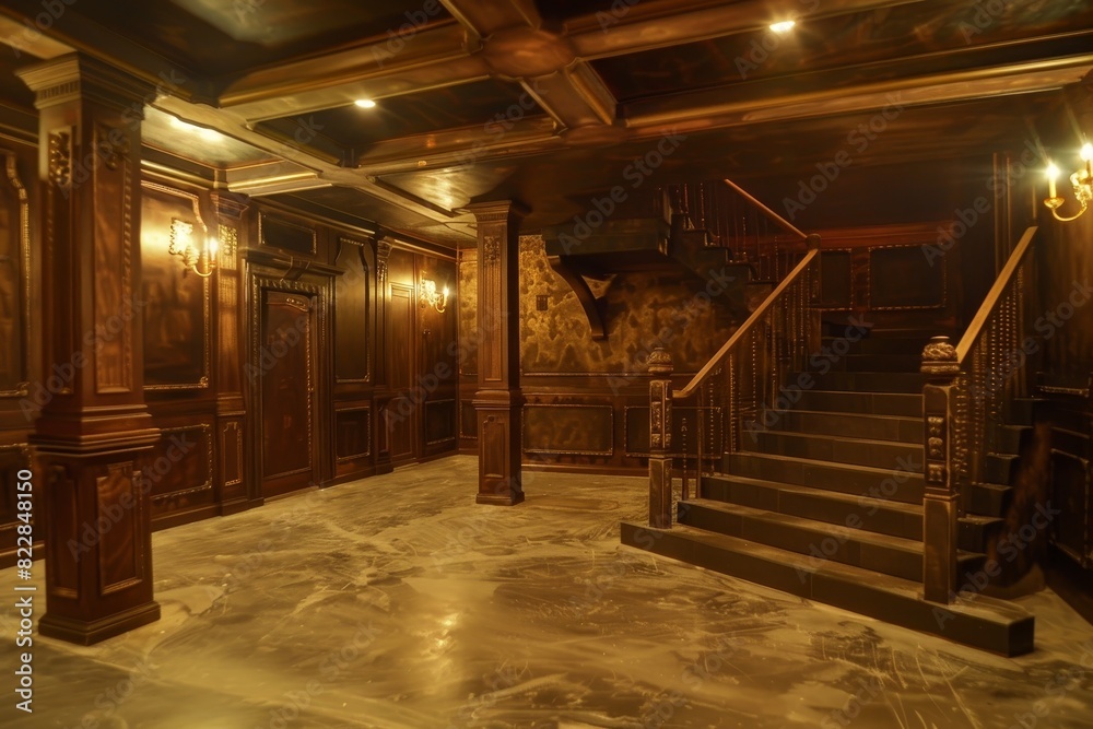 Fototapeta premium Classical Basement Interior