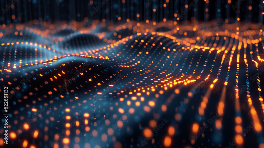 Fototapeta premium abstract technology background digital data tech wallpaper, business backdrop 