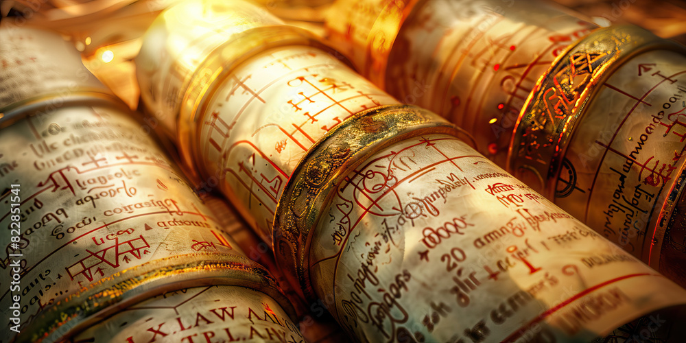 The Alchemist's Repository: Ancient books and scrolls, filled with ...