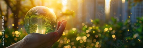 A corporate report highlighting ESG (Environmental, Social, Governance) metrics within the green energy sector, showcasing sustainable business practices in the renewable energy industry photo