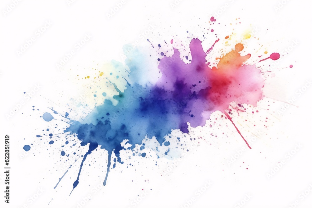 Watercolor stain with paint splatter Watercolor stain with paint splatter