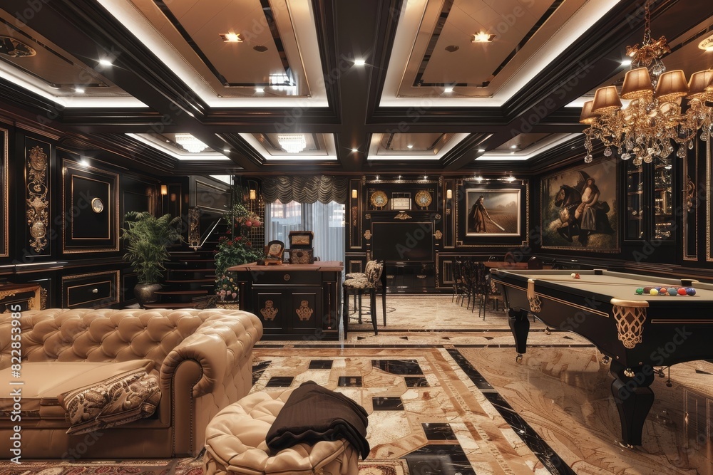 Fototapeta premium Classical Basement Interior