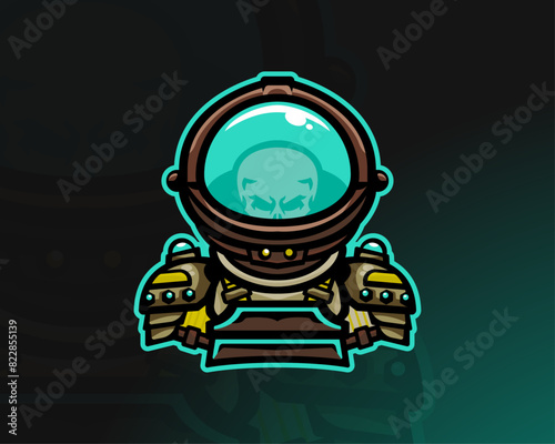 Alien Cosmonaut vector esports logo