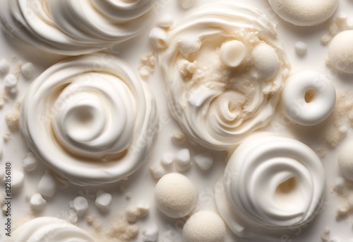 mousse foam cream top set beauty background olation view white abstract texture soap smooth pattern light hygiene gel form dripped soft care cosmetic © wafi