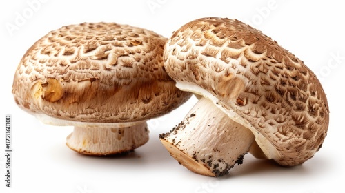 Pair of Mushrooms in Natural Setting photo