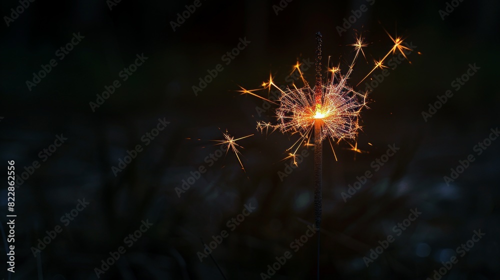 Magical Nighttime Glow of a Sparkler