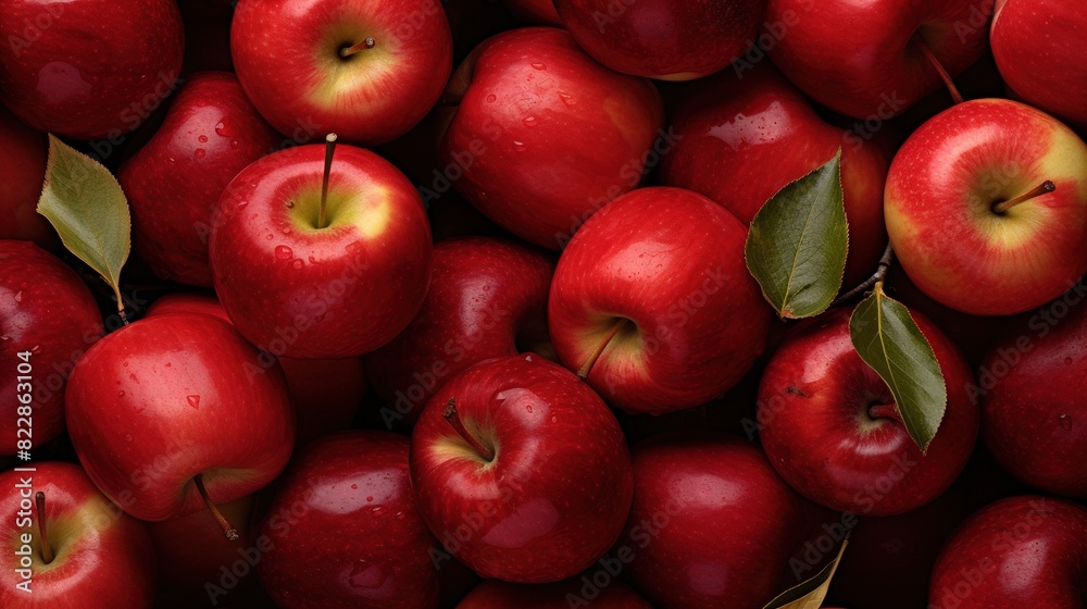 Red apples background. Top view red apple close up frame background wallpaper Red apples background. Top view red apple close up frame background wallpaper
