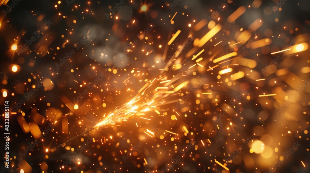 Ephemeral Light Show: Intense Sparks from a Nighttime Sparkler Ephemeral Light Show: Intense Sparks from a Nighttime Sparkler
