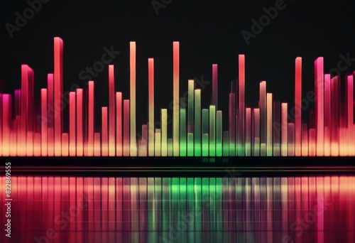 decibels wave red green retro colorful colors illustration spectrum black sound audio equalizer olated bars music colourful bar decibel noise photo