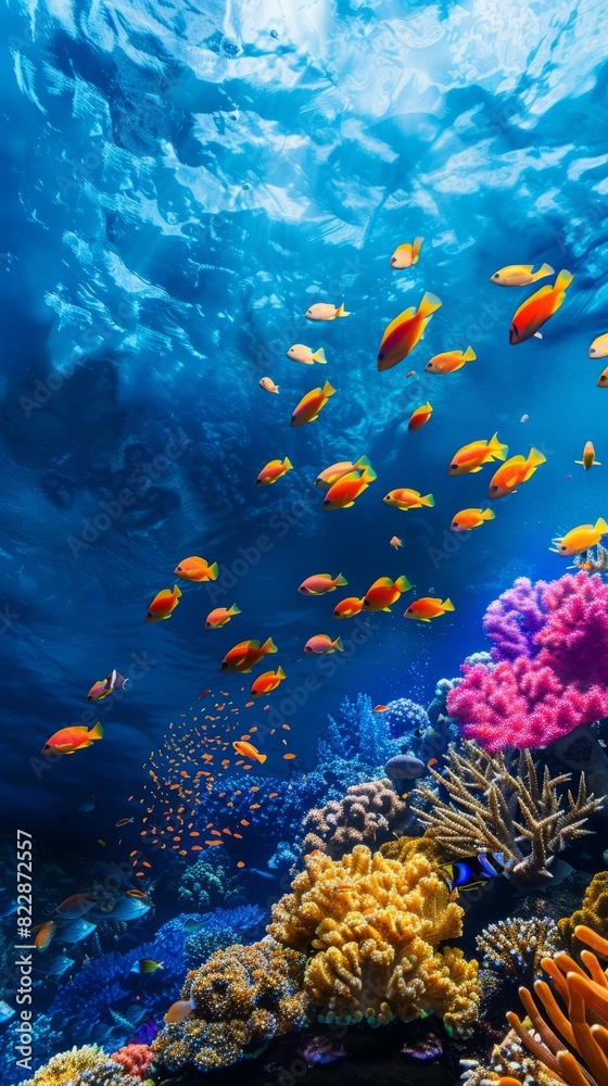 Reef awareness day background concept with copy space area for text. World Oceans Day and World Water Day. Beautiful sea background Reef awareness day background concept with copy space area for text. World Oceans Day and World Water Day. Beautiful sea background